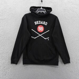 500 Level Bedard 98 Hockey Youth‎ Hoodie Black Kids Size Large NHL NEW